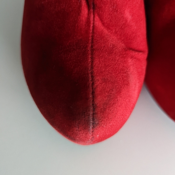 Red Zip Up Booties - Picture 4 of 7